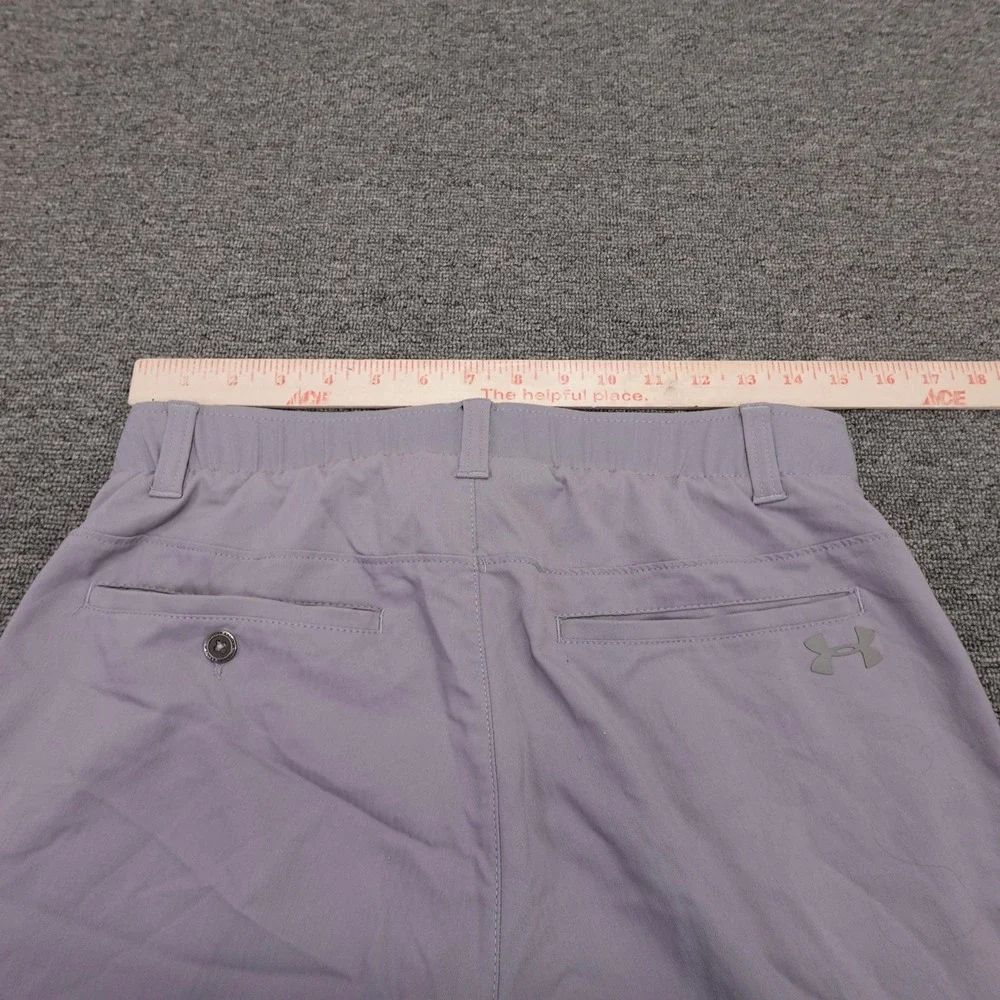 Under Armour Shorts Mens 30 Purple HeatGear Golf Stretch Quick Dry 11 Inseam
